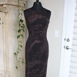 Black Tank Dress with Copper Sparkly Flecks